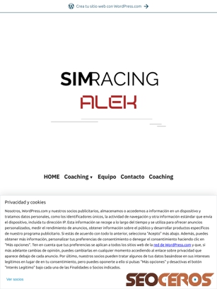 simracingalek.wordpress.com tablet preview