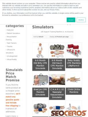 simulaids.co.uk/product-category/resuscitation-training/paediatric-life-support tablet prikaz slike