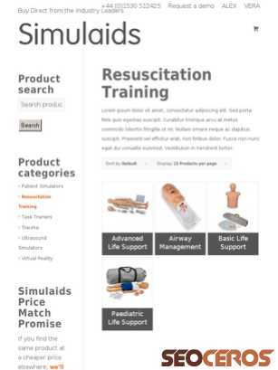 simulaids.wpengine.com/product-category/resuscitation-training tablet 미리보기