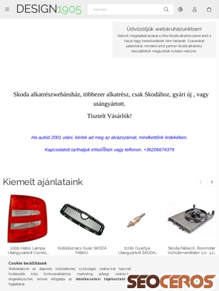 skodaalkatreszweb.eu tablet Vista previa