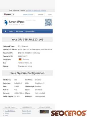 smart-ip.net tablet preview