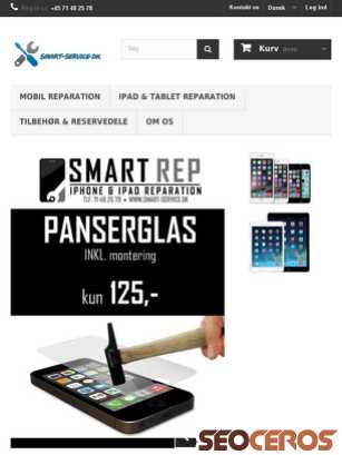 smart-service.dk tablet vista previa