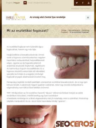 smilecenter.hu/hu/mi-az-esztetikai-fogaszat tablet previzualizare
