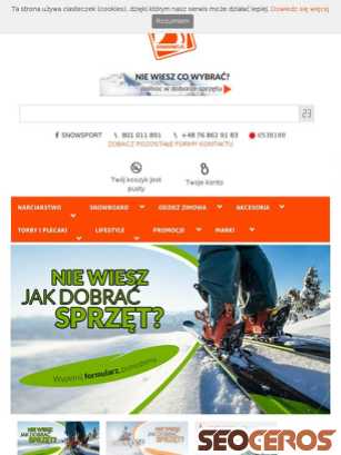 snowsport.pl tablet förhandsvisning