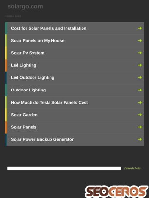 solargo.com tablet preview