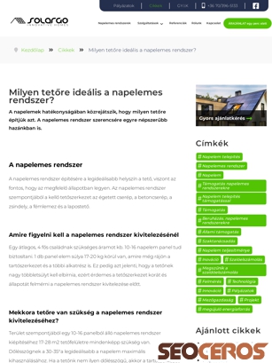 solargo.hu/cikkek/milyen-tetore-idealis-a-napelemes-rendszer tablet előnézeti kép