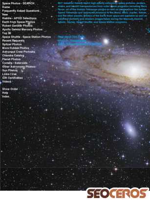 spaceimages.com tablet előnézeti kép
