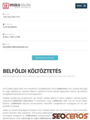 specialisszallitas.hu/belfoldi-koltoztetes tablet obraz podglądowy