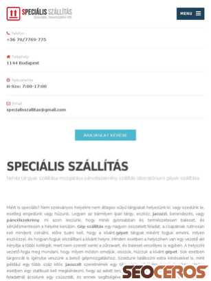 specialisszallitas.hu/specialis-szallitas tablet náhled obrázku