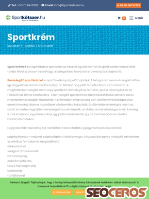 sportkotszer.hu/termekkategoria/sportkrem tablet preview