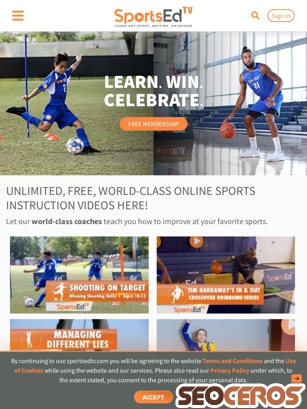 sportsedtv.com tablet előnézeti kép