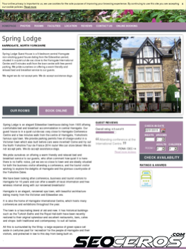 spring-lodge.co.uk tablet Vista previa