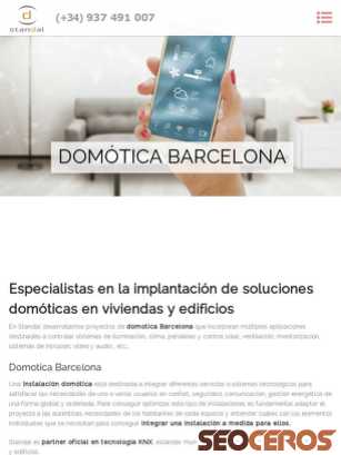 standal.es/domotica-barcelona tablet náhled obrázku
