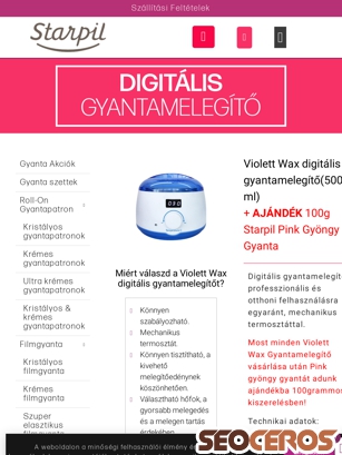 starpilwax.hu/termek/violett-wax-heater-digitalis-500-ml tablet náhled obrázku