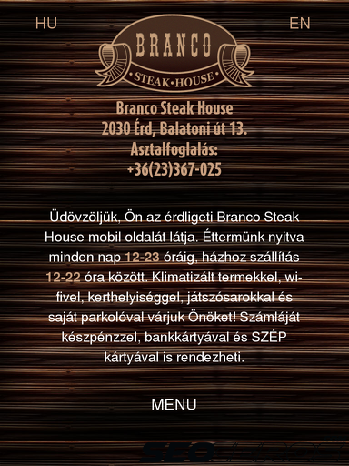 steakhouse.hu tablet Vorschau