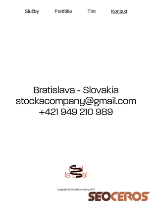 stocka.webcodestudio.sk/contact tablet anteprima