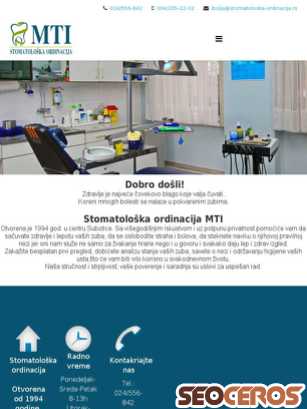 stomatoloska-ordinacija.rs tablet obraz podglądowy