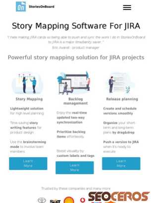 storiesonboard.com/jira-story-mapping.html tablet förhandsvisning