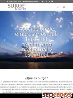 surge.org.mx tablet Vista previa