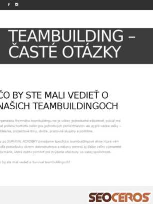 survivalacademy.sk/firemne-teambuildingy-caste-otazky tablet förhandsvisning