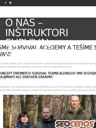 survivalacademy.sk/o-nas-survival-academy tablet náhled obrázku