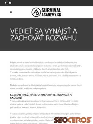 survivalacademy.sk/vediet-sa-vynajst-a-zachovat-rozvahu tablet Vorschau