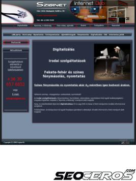 sziginet.hu tablet Vista previa
