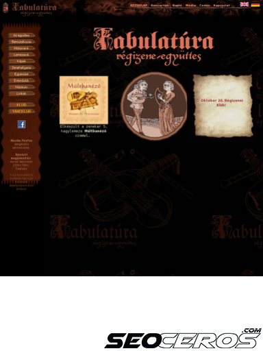 tabulatura.hu tablet előnézeti kép