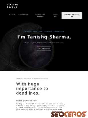 tanishqsharma.com tablet náhled obrázku
