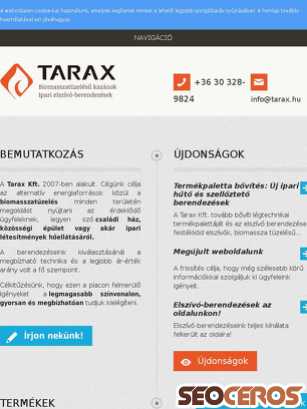 tarax.hu tablet förhandsvisning