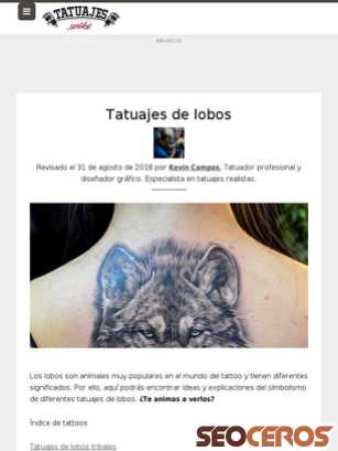 tatuajes.wiki/lobos tablet Vista previa
