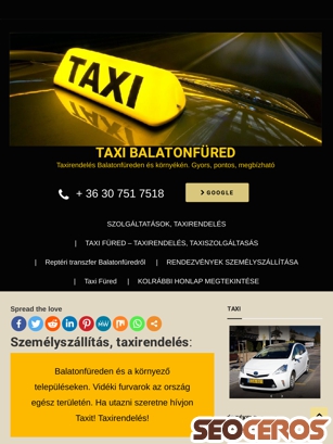 taxibalatonfured.hu tablet prikaz slike