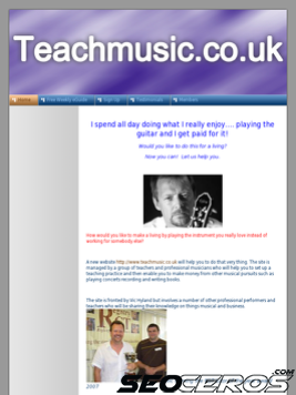 teachmusic.co.uk tablet preview