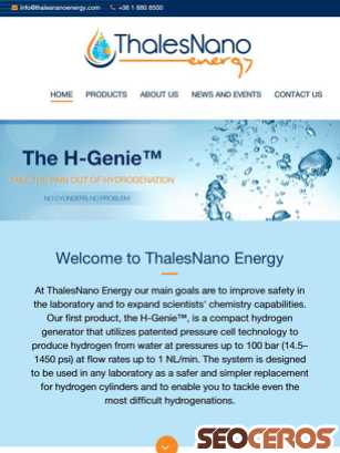 thalesnanoenergy.com tablet förhandsvisning