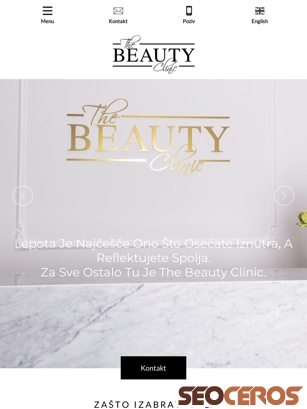 thebeautyclinic.rs tablet previzualizare