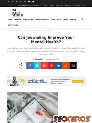 thedoctorweighsin.com/can-journaling-improve-your-mental-health tablet preview