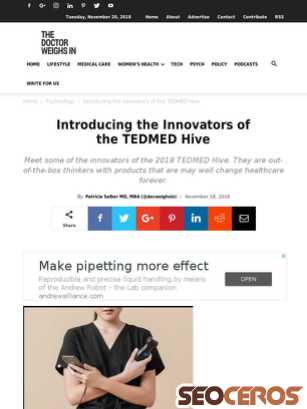 thedoctorweighsin.com/innovators-tedmed-hive-2018 tablet náhled obrázku