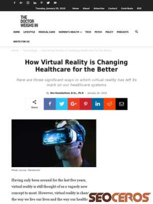 thedoctorweighsin.com/virtual-reality-improving-healthcare tablet preview