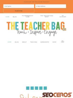 theteacherbag.com tablet preview