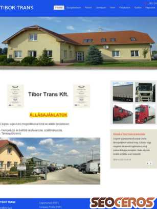 tibortrans.hu tablet előnézeti kép