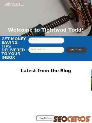 tightwadtodd.com tablet preview