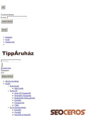 tipparuhaz.hu/Villanyszerelesi-doboz-es-tartozek tablet előnézeti kép