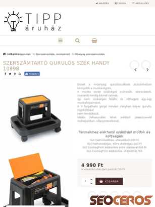 tipparuhaz.hu/termek/Szerszamtarto-gurulos-szek-Handy-10998 tablet előnézeti kép