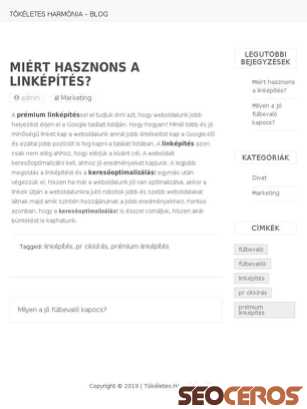 tokeletes-harmonia.hu/miert-hasznons-a-linkepites tablet előnézeti kép