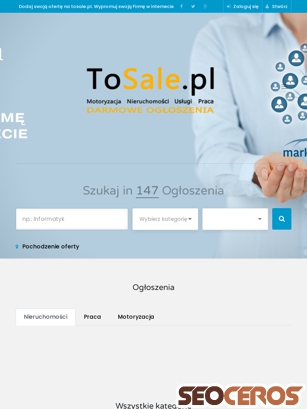 tosale.pl tablet förhandsvisning