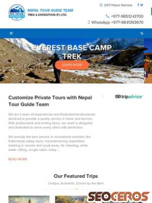 tourguideinnepal.com tablet preview