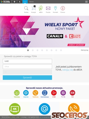 toya.net.pl tablet előnézeti kép