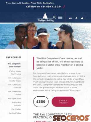 trafalgarsailing.co.uk/rya-courses/rya-competent-crew-courses-gibraltar tablet preview