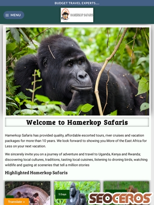 travel-rwanda.com tablet náhled obrázku