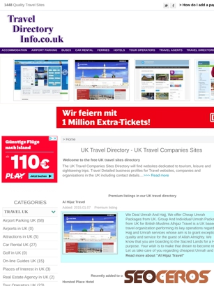 traveldirectoryinfo.co.uk tablet Vorschau
